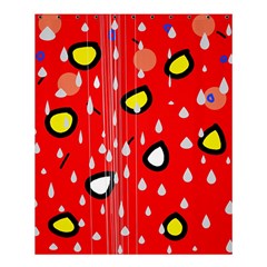 Rainy Day - Red Shower Curtain 60  X 72  (medium)  by Moma