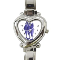 Mackerel  - Purple Heart Italian Charm Watch by Valentinaart