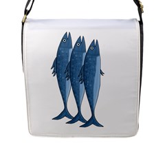 Mackerel Flap Messenger Bag (l)  by Valentinaart