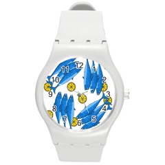 Mackerel Meal 2 Round Plastic Sport Watch (m) by Valentinaart