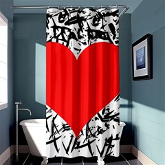 Red Valentine 2 Shower Curtain 36  X 72  (stall)  by Valentinaart