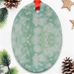 Light Circles, Mint Green Color Oval Ornament (two Sides) by picsaspassion