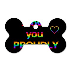 I Love You Proudly Dog Tag Bone (two Sides) by Valentinaart