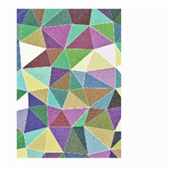 Colorful Triangles, Pencil Drawing Art Large Garden Flag (two Sides) by picsaspassion