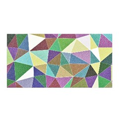 Colorful Triangles, Pencil Drawing Art Satin Wrap by picsaspassion