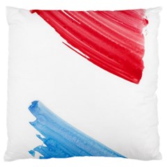 Tricolor Banner Watercolor Painting, Red Blue White Standard Flano Cushion Case (two Sides) by picsaspassion