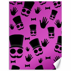 Gentleman - Magenta Pattern Canvas 18  X 24   by Valentinaart