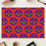 Christmas Candles Seamless Pattern Cosmetic Bag (XXXL)  Back