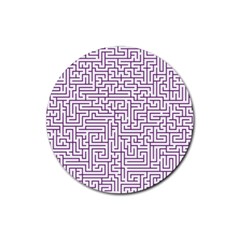 Maze Lost Confusing Puzzle Rubber Coaster (round)  by Amaryn4rt