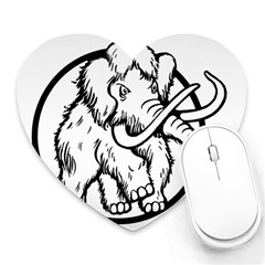 Mammoth Elephant Strong Heart Mousepads by Amaryn4rt