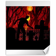 Horror Zombie Ghosts Creepy Canvas 16  X 20   by Amaryn4rt