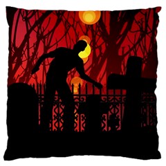 Horror Zombie Ghosts Creepy Standard Flano Cushion Case (two Sides) by Amaryn4rt