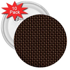 Fabric Pattern Texture Background 3  Buttons (10 Pack)  by Amaryn4rt