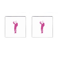 Selfie Girl Graphic Cufflinks (square) by dflcprints