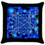 Network Connection Structure Knot Throw Pillow Case (Black) Front