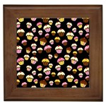 Jammy cupcakes pattern Framed Tiles Front