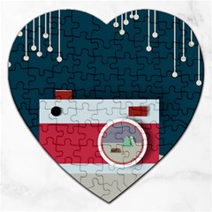 Camera Vector Illustration Jigsaw Puzzle (heart) by Amaryn4rt