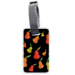 Pears Pattern Luggage Tags (one Side)  by Valentinaart