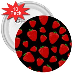 Strawberries Pattern 3  Buttons (10 Pack)  by Valentinaart