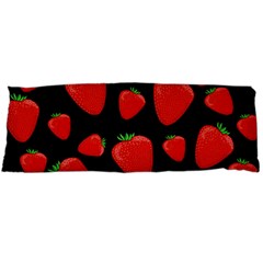 Strawberries Pattern Body Pillow Case (dakimakura) by Valentinaart