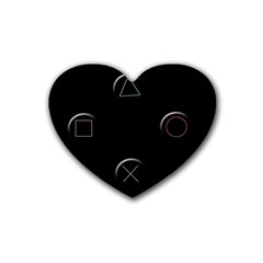 Joystick  Rubber Coaster (heart)  by Valentinaart