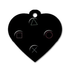 Joystick  Dog Tag Heart (two Sides) by Valentinaart