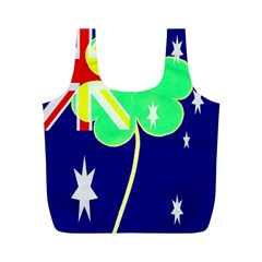 St  Patrick Australia And Ireland Irish Shamrock Australian Country Flag  Full Print Recycle Bags (m)  by yoursparklingshop