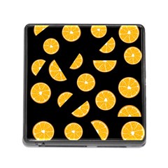 Oranges Pattern - Black Memory Card Reader (square) by Valentinaart