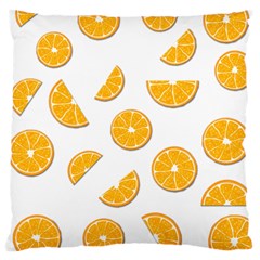 Oranges Large Cushion Case (one Side) by Valentinaart