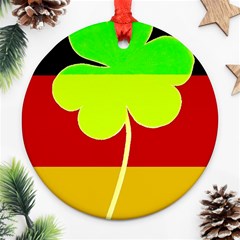 Irish German Germany Ireland Funny St Patrick Flag Ornament (round)  by yoursparklingshop