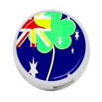 Irish Australian Australia Ireland Shamrock Funny St Patrick Flag 4-Port USB Hub (Two Sides)  Front