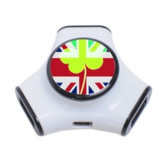 Irish British Shamrock United Kingdom Ireland Funny St  Patrick Flag 3-port Usb Hub by yoursparklingshop