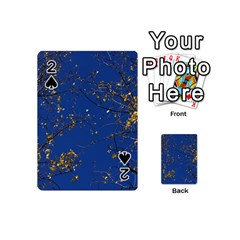 Poplar Foliage Yellow Sky Blue Playing Cards 54 (mini)  by Amaryn4rt