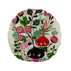 Cute Cartoon Standard 15  Premium Flano Round Cushions by Brittlevirginclothing