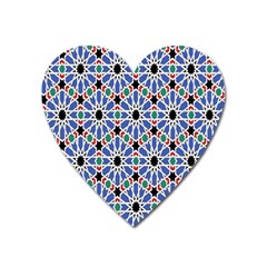 Background Pattern Geometric Heart Magnet by Amaryn4rt