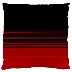 Abstract Of Red Horizontal Lines Large Flano Cushion Case (one Side) by Amaryn4rt