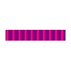 Deep Pink And Black Vertical Lines Flano Scarf (mini) by Amaryn4rt