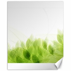 Green Leaves Pattern Canvas 16  X 20   by Amaryn4rt