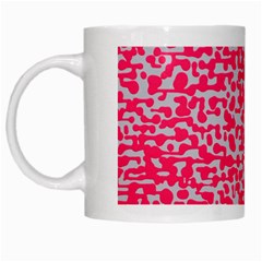 Template Deep Fluorescent Pink White Mugs by Amaryn4rt