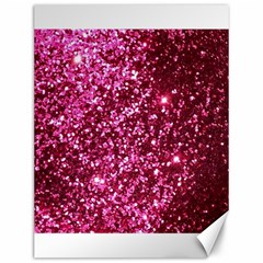 Pink Glitter Canvas 12  X 16   by Amaryn4rt