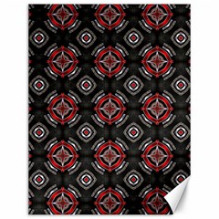 Abstract Black And Red Pattern Canvas 12  X 16   by Amaryn4rt