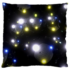 Abstract Dark Spheres Psy Trance Standard Flano Cushion Case (two Sides) by Amaryn4rt