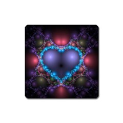 Blue Heart Square Magnet by Amaryn4rt