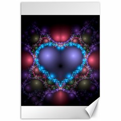 Blue Heart Canvas 20  X 30   by Amaryn4rt