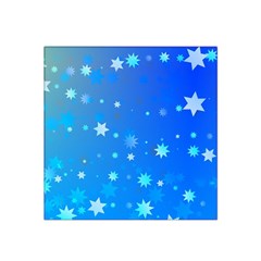 Blue Hot Pattern Blue Star Background Satin Bandana Scarf by Amaryn4rt