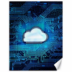 Circuit Computer Chip Cloud Security Canvas 18  X 24   by Amaryn4rt