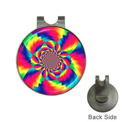 Colorful Psychedelic Art Background Hat Clips With Golf Markers by Amaryn4rt