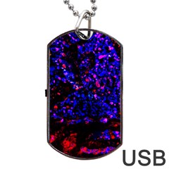 Grunge Abstract Dog Tag Usb Flash (one Side) by Amaryn4rt