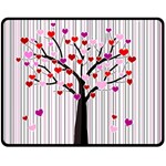 Valentine s day tree Double Sided Fleece Blanket (Medium)  58.8 x47.4  Blanket Front