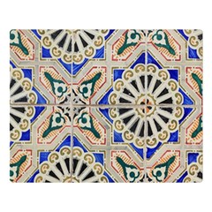 Ceramic Portugal Tiles Wall Double Sided Flano Blanket (large)  by Amaryn4rt